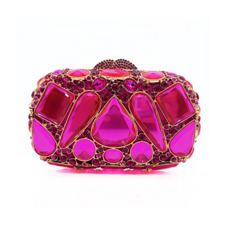 Lucciz Cecilia Rhinestone Evening Clutch Bag With Diamond - Lucciz