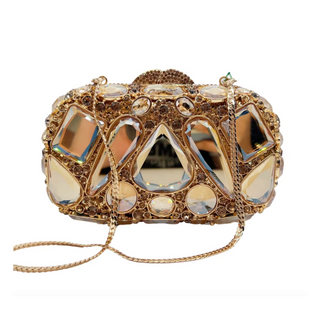 Lucciz Cecilia Rhinestone Evening Clutch Bag With Diamond - Lucciz