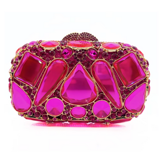 Lucciz Cecilia Rhinestone Evening Clutch Bag With Diamond - Lucciz