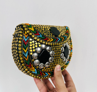 gold clutch bag