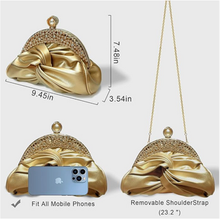 Lucciz Catalina Satin Evening Handbag Clutch - Lucciz