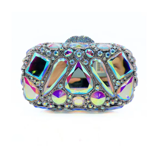 Lucciz Cecilia Rhinestone Evening Clutch Bag With Diamond - Lucciz