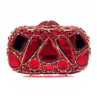 Lucciz Cecilia Rhinestone Evening Clutch Bag With Diamond - Lucciz